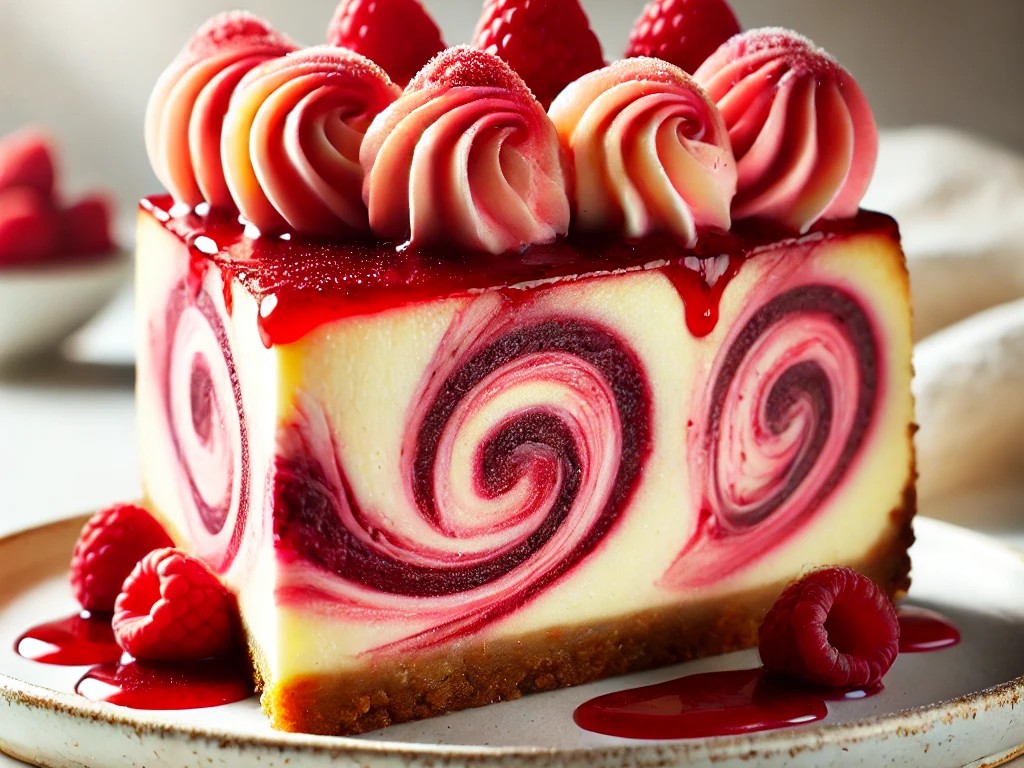 Raspberry Swirl Cheesecake